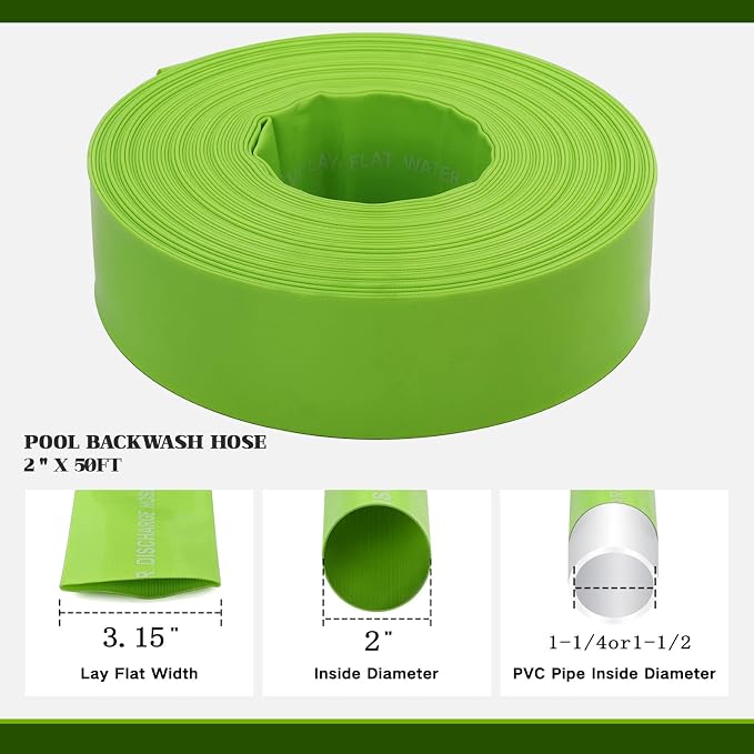 Eastrans 2'' x 50 FT Pool Backwash Hose - Image 2