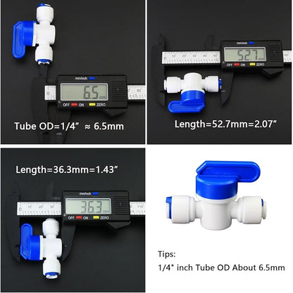 Water purifier globe valve, 1/4 "FPT x 1/4" pipe quick connector, 1/4 inch - Image 4