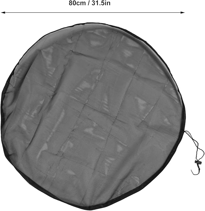 Rain Mesh Cover, Mesh Cover for Rain Barrels, Drawstring Leaf Filter Water - Image 4