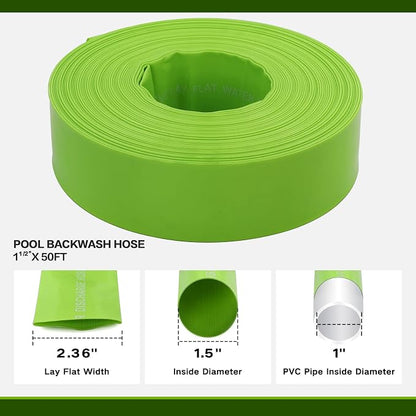 Eastrans 1-1/2'' x 50 FT Pool Backwash Hose - Image 2