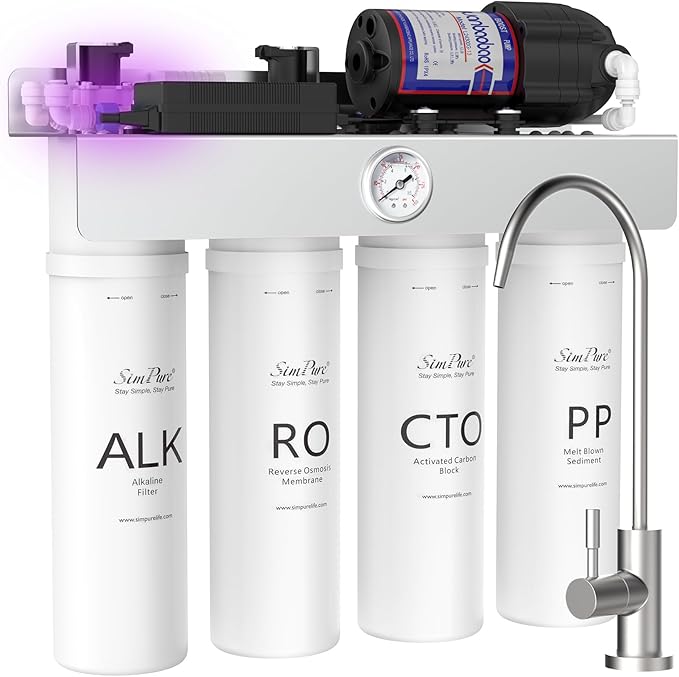 SimPure T1-400ALK Alkaline UV Reverse Osmosis System, NSF/ANSI 58 Certified by SimPure_Water