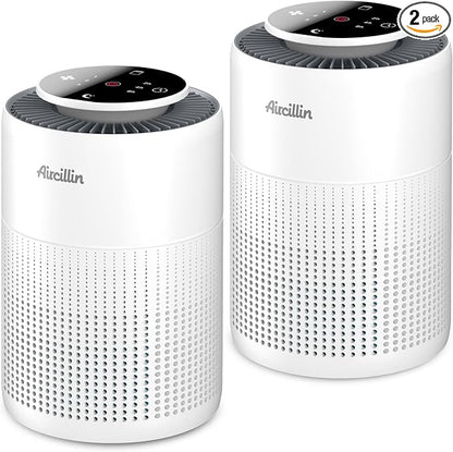 2 Pack Air Purifiers for Home Bedroom H13 True HEPA Air Filter Cleaner by Aircillin