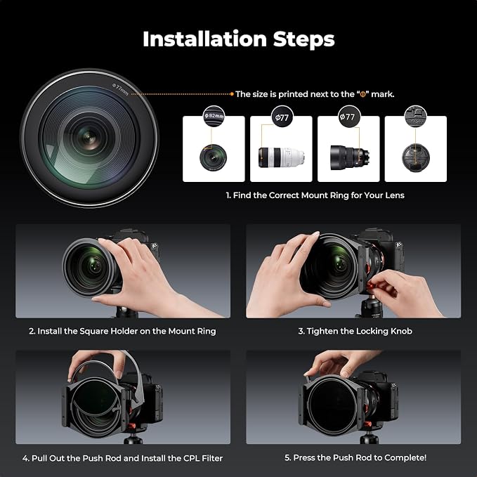 K&F CONCEPT X PRO Square Filters Holder System Kit - Image 6