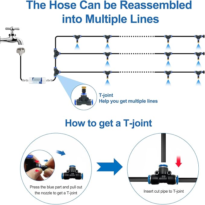 Pre-Assembled Misters for Outside Patio, 80FT|24M.Outdoor Misting Cooling - Image 4
