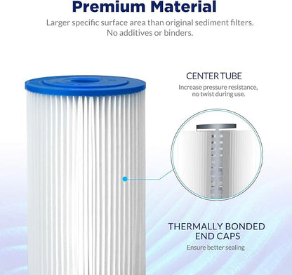 Membrane Solutions 50 Micron Pleated Water Filter Home 10"x4.5" Whole House - Image 4