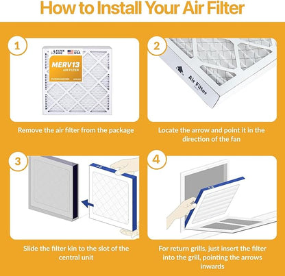 Filter King 22.25x25x1 Air Filter | 6-PACK | MERV 13 | HVAC Pleated AC Furnace - Image 4