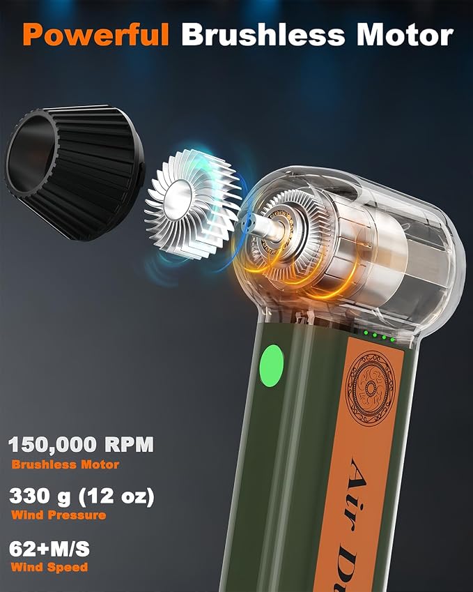 Powerful 2-in-1 Compressed Air Duster & Handheld Car Vacuum Cleaner - Image 3