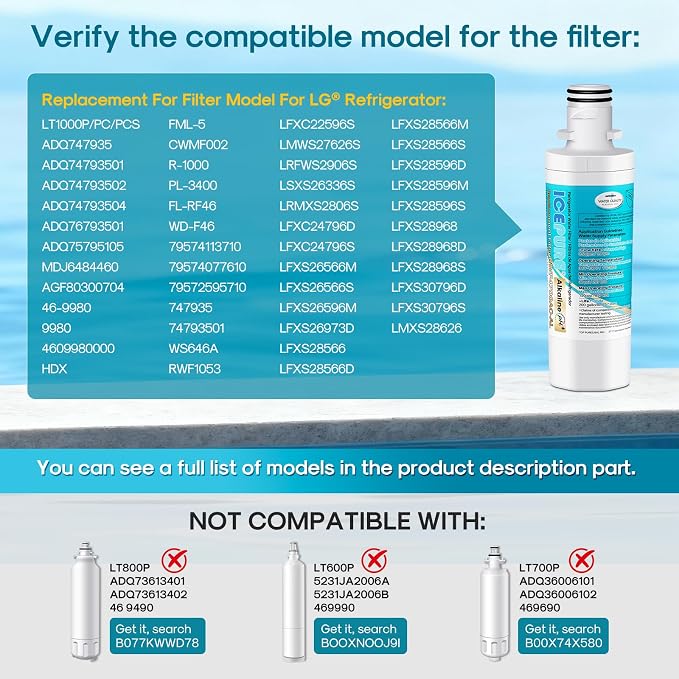 ICEPURE Alkaline LT1000PC Refrigerator Water Filter Replacement - Image 2