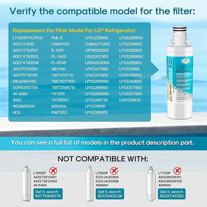 ICEPURE Alkaline LT1000PC Refrigerator Water Filter Replacement - Image 2