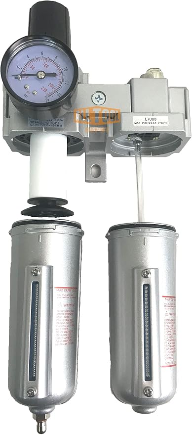 1/2" NPT HEAVY DUTY Compressed Air In Line Filter Regulator Lubricator Oiler - Image 7