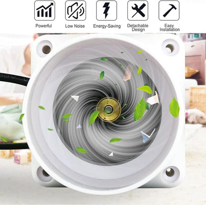 2 Inch Inline Duct Fan 12V 22 Cfm Ventilation Fan Variable Speed HVAC Blower - Image 6