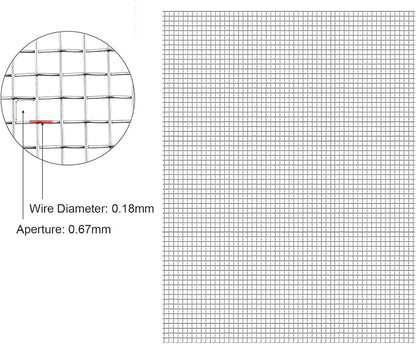 Stainless Steel Woven Wire Mesh 30 Mesh Screen, 304 Metal Cloth Netting Roll - Image 3