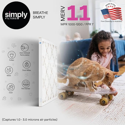 Simply 18x20x1 Air Filter, Merv 11, 6 Pack, - Image 2