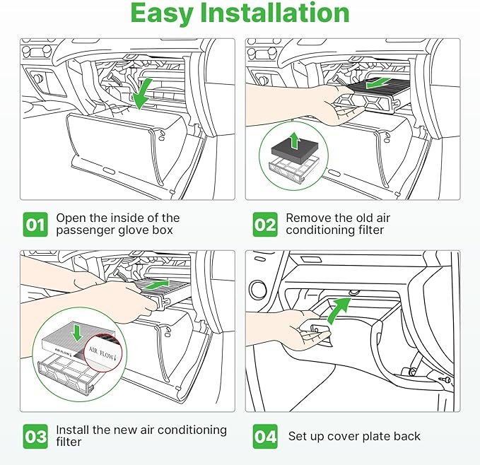 Engine+Cabin Air Filters Kit Fit - Image 7