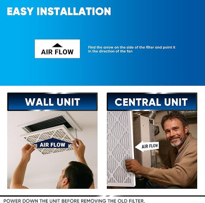 10X10x1 MERV 13 Air Filters, Actual Size: 9.70" x 9.70" x 0.75", Pleated Design - Image 6