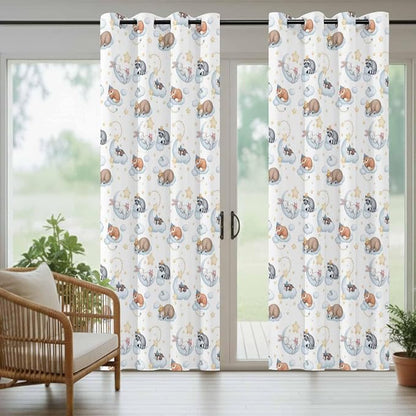 Cartoon Animals Outdoor Curtains - Image 6