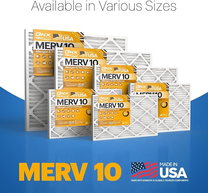 BNX TruFilter 16x20x1 MERV 10 AC Furnace Air Filter - Image 7