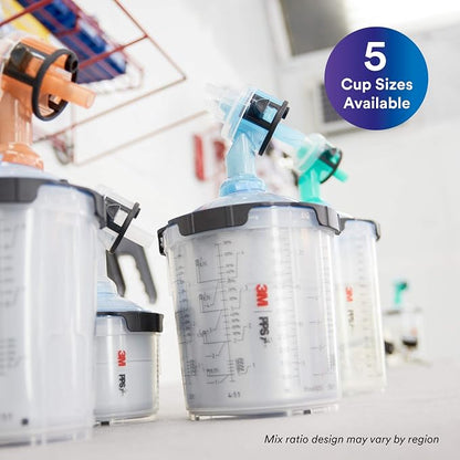 3M 26000 PPS 2.0 Spray Gun Cup, Lids and Liners Kit, 200-Micron Filter - Image 7