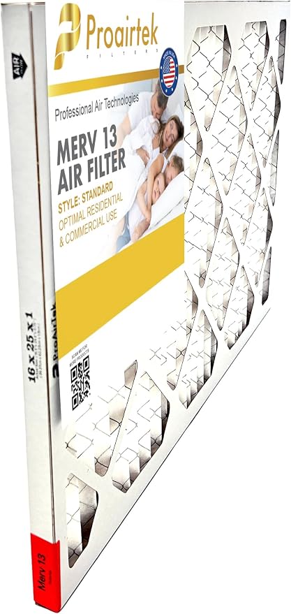 Proairtek AF16251M13SWH Model 16x25x1 Pack of 4 Air Filters, MERV 13; Ideal - Image 2