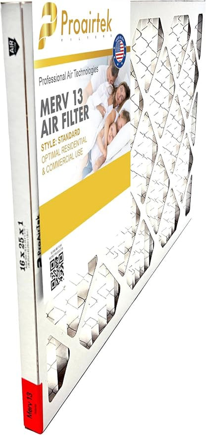 Proairtek AF16251M13SWH Model 16x25x1 Pack of 4 Air Filters, MERV 13; Ideal - Image 2