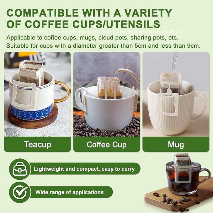 CARGEN 50Pcs Portable Coffee Filter Paper Bag - Image 3