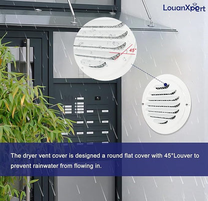 4 Inch Round Air Vent Covers, LouanXpert Stainless Steel Soffit Vent Covers - Image 6