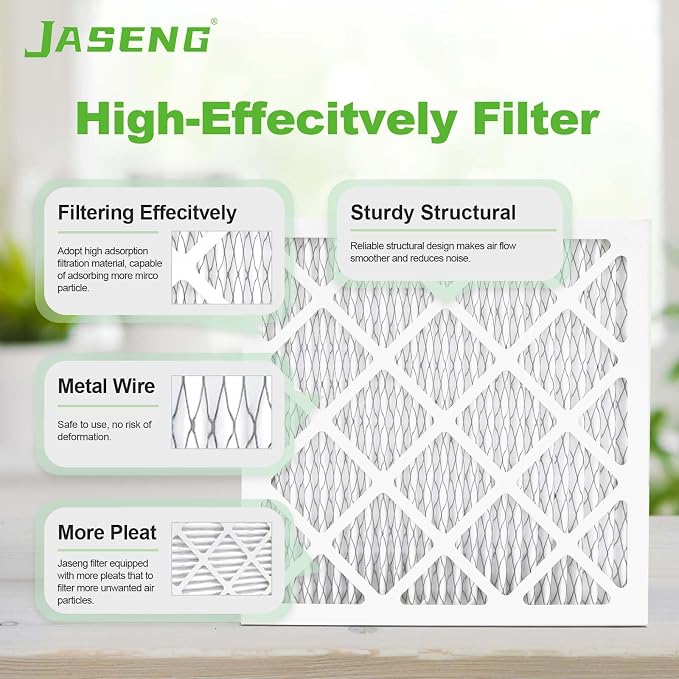 12x12x1 AC Furnace Air Filters, MERV 8 Dust Defense, JASENG MPR 600 Pleated - Image 4