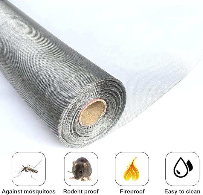 304 Stainless Steel Wire Mesh 100 Mesh Screen Sheet, Woven Metal Filter Cloth - Image 5