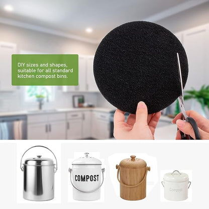 Charcoal Filters for Kitchen Compost Bin, 10 Pack Compost Filters for - Image 6