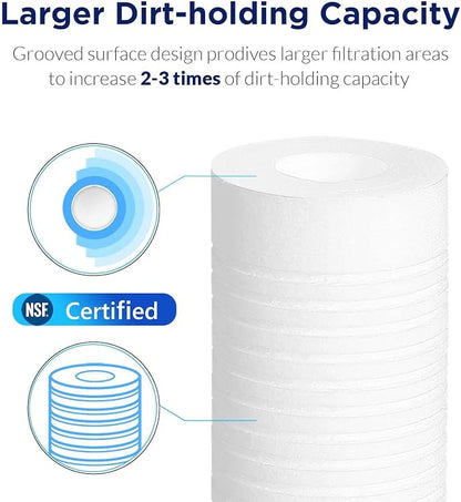 Membrane Solutions Grooved Sediment Water Filter Cartridge, 1 Micron Whole - Image 3