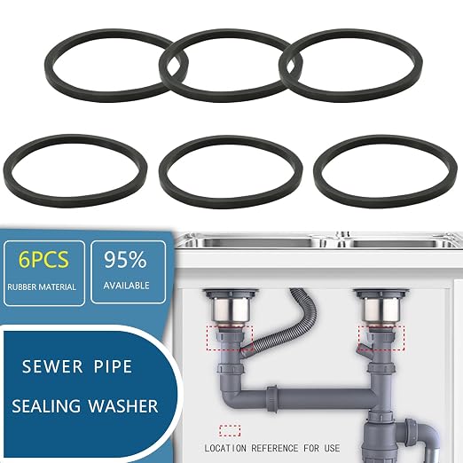 6PCS 56mm Narrow Edge Rubber Sealing Gaskets - Image 3