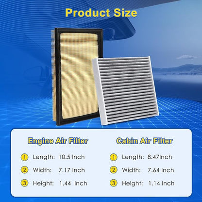 Cabin & Engine Air Filter Kit for 2013-2018 Avalon 2.5L - Image 3