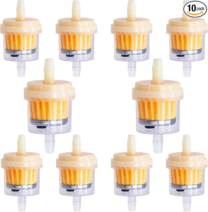 10PCS 1/4" 6mm-7mm Gas Inline Fuel Filter, by MEAJOO