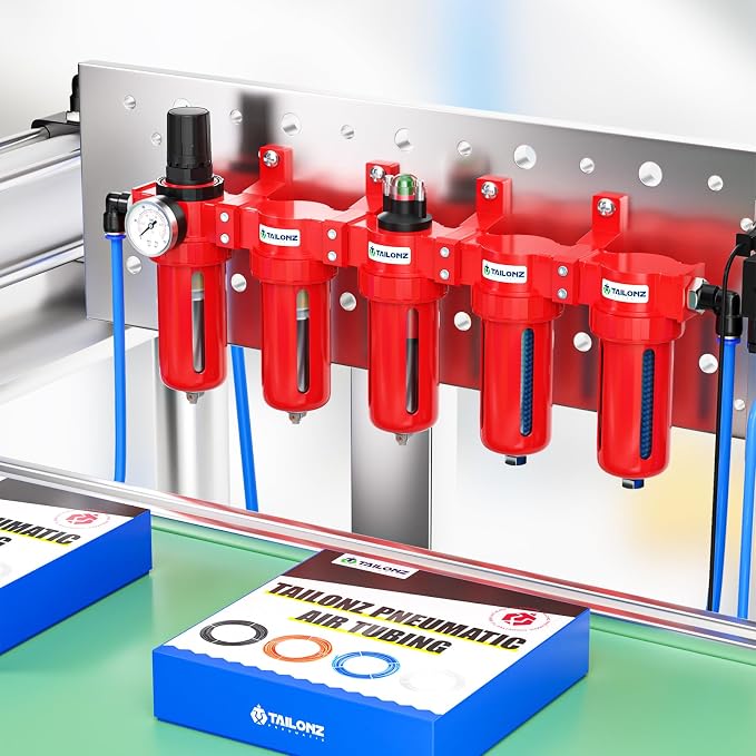 TAILONZ PNEUMATIC 0-150PSI 1/4 Inch NPT Red Industrial Grade 5 Stage Air Drying - Image 5