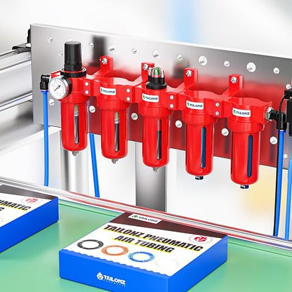 TAILONZ PNEUMATIC 0-150PSI 1/2 Inch NPT Red Industrial Grade 5 Stage Air Drying - Image 5