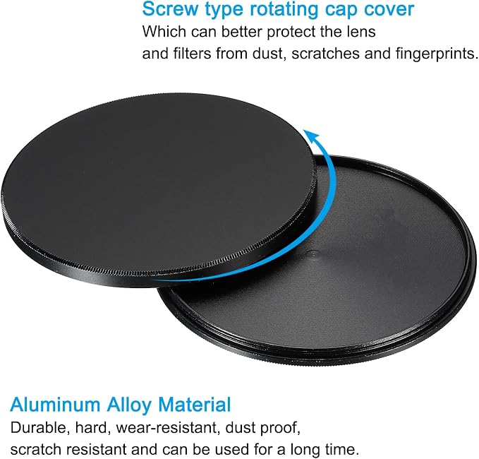 PATIKIL 72mm Lens Cap, Camera Lens Cap Cover Universal Lens Filter Stack Cap - Image 4