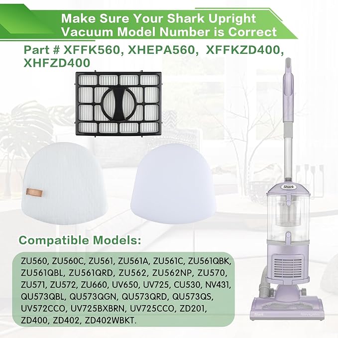 VIEWALL Filter Replacement for Shark ZU560 ZU561 ZU562 ZU572 UV650 UV725 ZU660 - Image 2