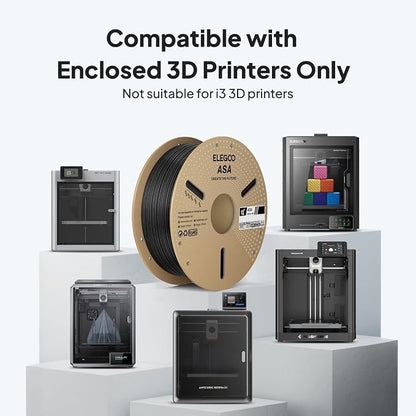 ELEGOO ASA Filament 1.75mm White 1KG, UV & Weather Resistant 3D Printer Filament - Image 6