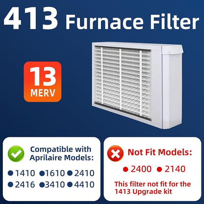 2 Pack 413 Replacement Air Filter, MERV 13, Actual Size: 16"x28"x4", Nominal - Image 2