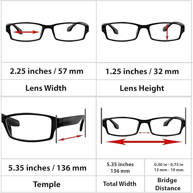 TruVision Readers Reading Glasses, Comfort Spring Hinges - Image 6