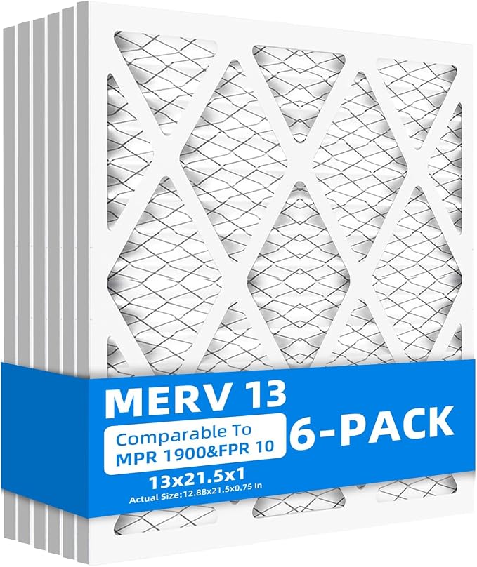 13x21 1/2x1 Air Filter, MPR 1900 & FPR 10, MERV 13 Pleated Air Filter by Chenzhit