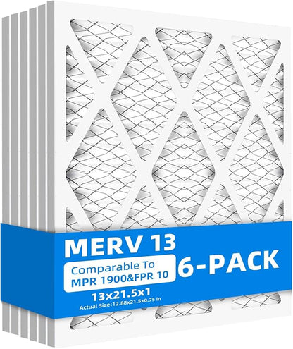 13x21 1/2x1 Air Filter, MPR 1900 & FPR 10, MERV 13 Pleated Air Filter by Chenzhit