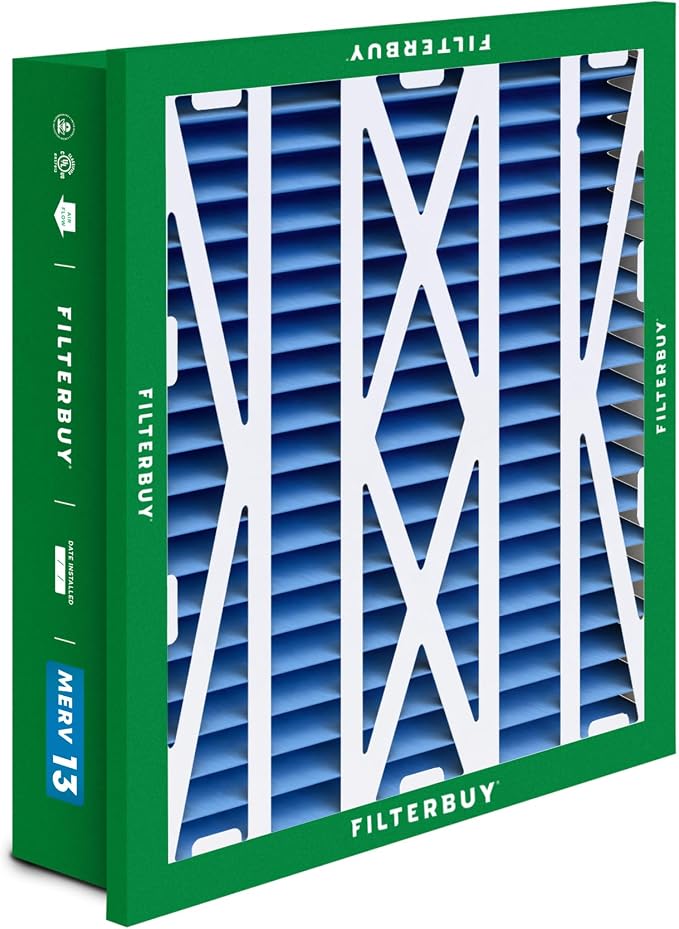 Filterbuy 20x25x5 Air Filter MERV 13 Optimal Smoke & Allergy Defense, - Image 8