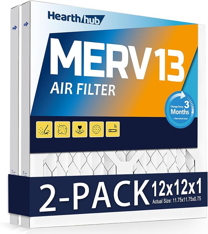 12×12×1 MERV 13 Furnace Air Filters by Hearthhub