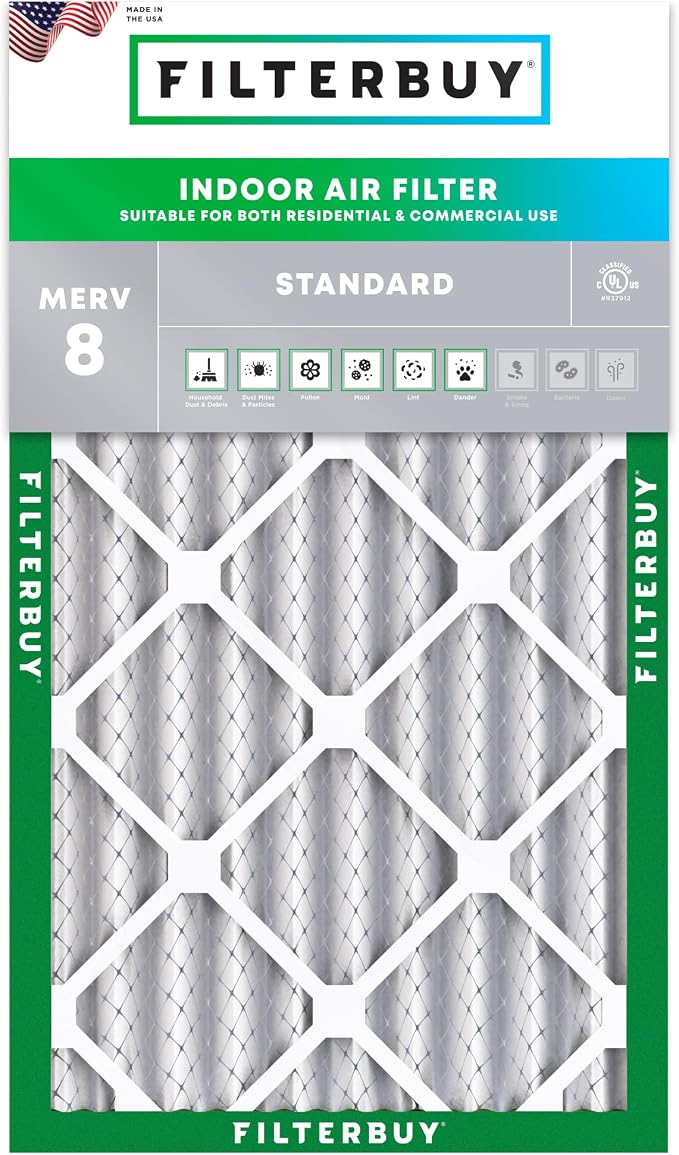 Filterbuy 16x30x4 Air Filter MERV 8 Essential Dust & Allergy Defense, by Filterbuy