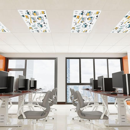6 Pcs Fluorescent Light Covers for Ceiling Lights Construction Vehicles - Image 3