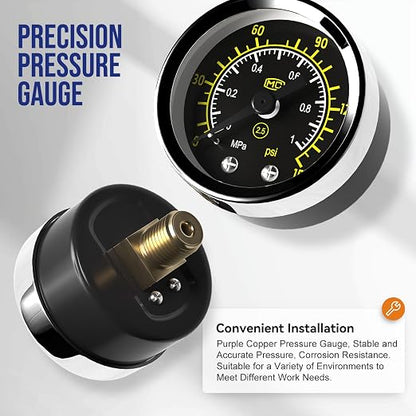 NPT 1/2 Air Regulator with Gauge, Air Compressor Water Separator with - Image 5