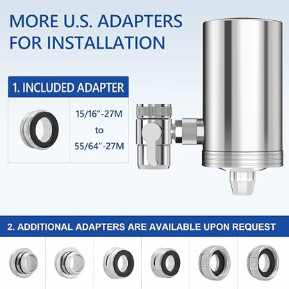 1200 Gallons Faucet Water Filter, 2.2 GPM Outlet Flow Rate Tap Water Filter - Image 5