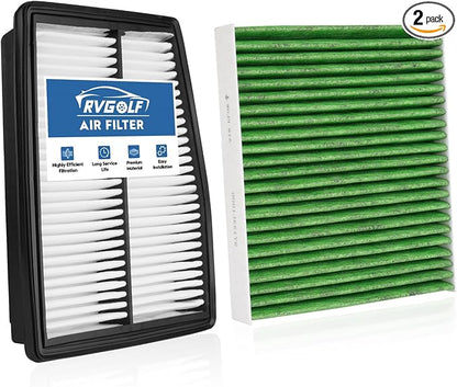 Engine+Cabin Air Filters Fit for HYBRID Hyundai Santa Fe 21-25, Sonata 20-25 by RVgolf