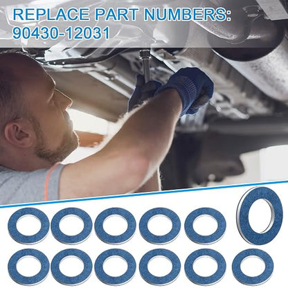 Mudder 30 Pieces Aluminum Engine Transmission Fluid Oil Crush Washers Drain - Image 6